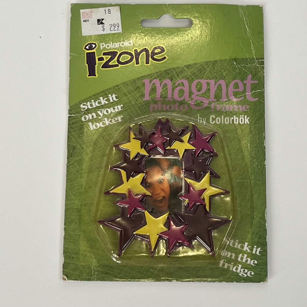 Polaroid i-Zone Magnet Photo Frame Colorbok Stars Purple Yellow‎ Vintage Y2K